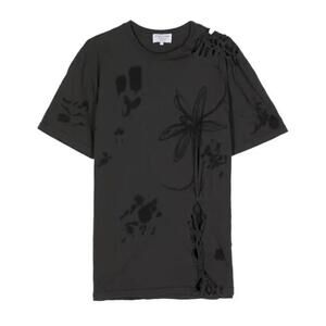 COLLINA STRADA Gray Nash Floral Graphic Tee Shirt Top Size Medium